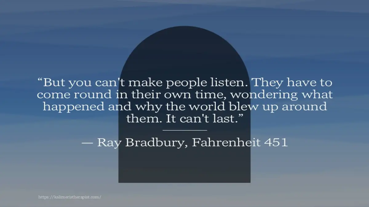 Δεν μπορείς να κάνεις τους ανθρώπους να ακούσουν