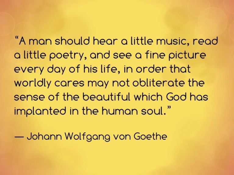 a man should hear a little music