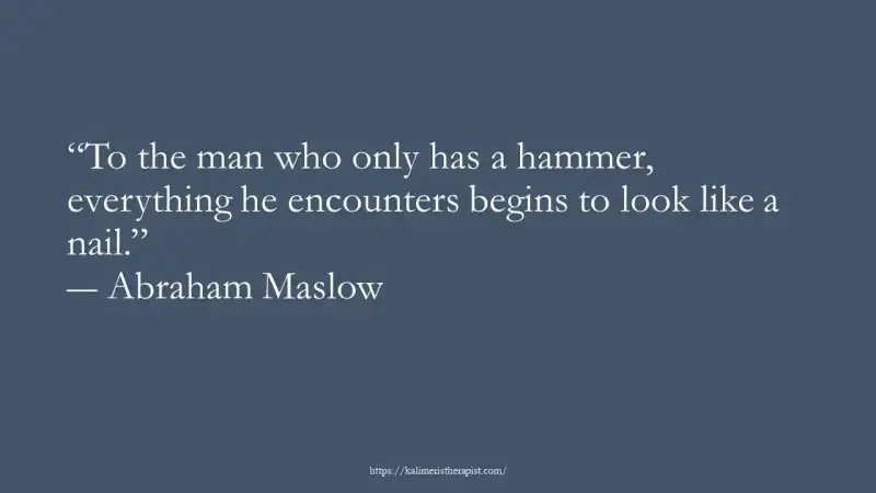 maslow hammer nail το σφυρί του Maslow