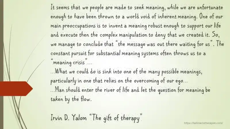 meaning of life νόημα της ζωής