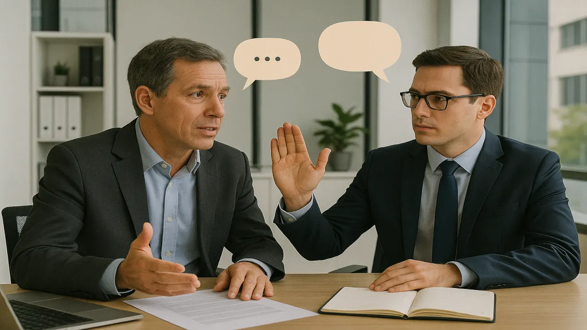 διακοπή του άλλου που μιλάει