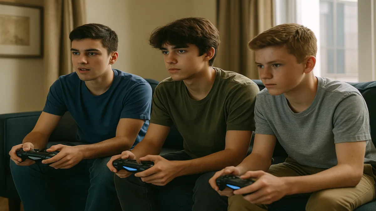αγόρια παίζουν βιντεοπαιχνίδια