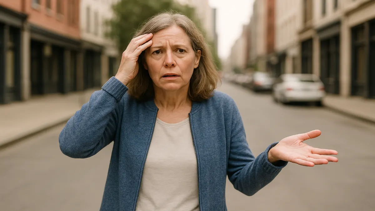 γυναίκα με σύγχυση και απώλεια προσανατολισμού