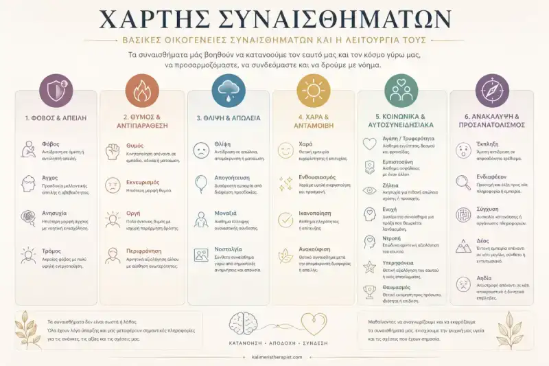 συναισθήματα λίστα